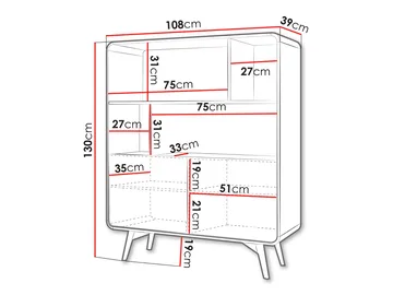 Corvan Bogreol 130 cm - Opbevaring - Hylder & Reoler - Bogreol