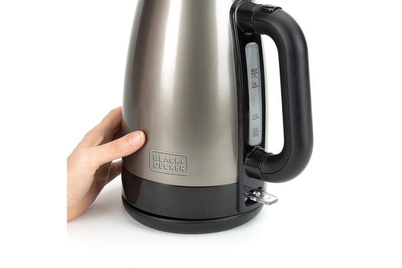 Elkedel Black+Decker 2200W 1,7L Børstet Rustfrit Stål - Sølv - Husholdning - Madlavning & Bagning - Køkkenudstyr
