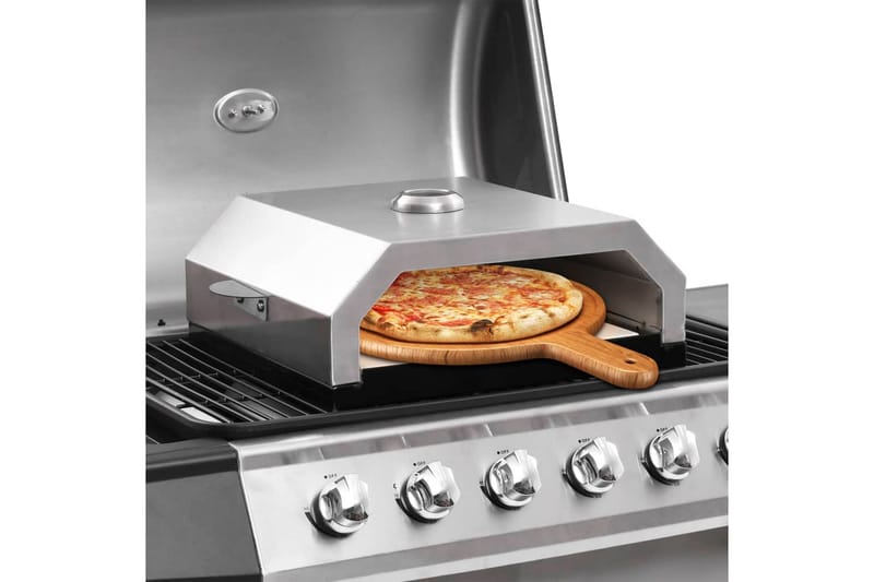 pizzaovn med keramisk sten til gas- eller kulgrill - Flerfarvet - Bage & pizzasten - Forme & bageplader