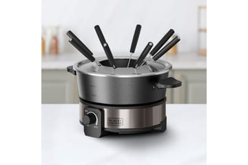 Fonduegryde Black+Decker 2L - Sølv - Husholdning - Madlavning & Bagning - Gryder og kasseroller
