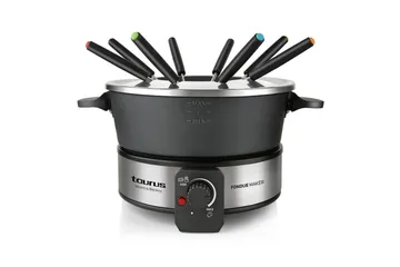 Fonduegryde Taurus 1000W - Sort||Sølv - Husholdning - Madlavning & Bagning - Gryder og kasseroller