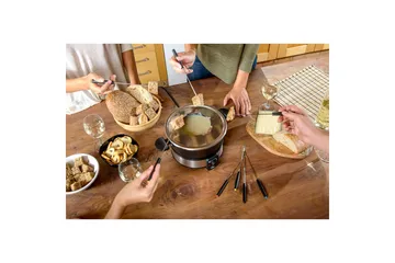 Fonduegryde Taurus 1000W - Sort||Sølv - Husholdning - Madlavning & Bagning - Gryder og kasseroller