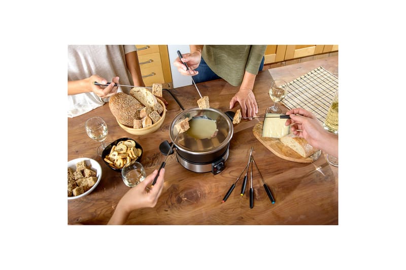Fonduegryde Taurus 1000W - Sort||Sølv - Husholdning - Madlavning & Bagning - Gryder og kasseroller - Fonduegryder