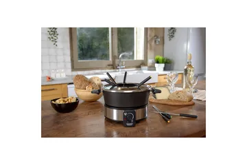 Fonduegryde Taurus 1000W - Sort||Sølv - Husholdning - Madlavning & Bagning - Gryder og kasseroller