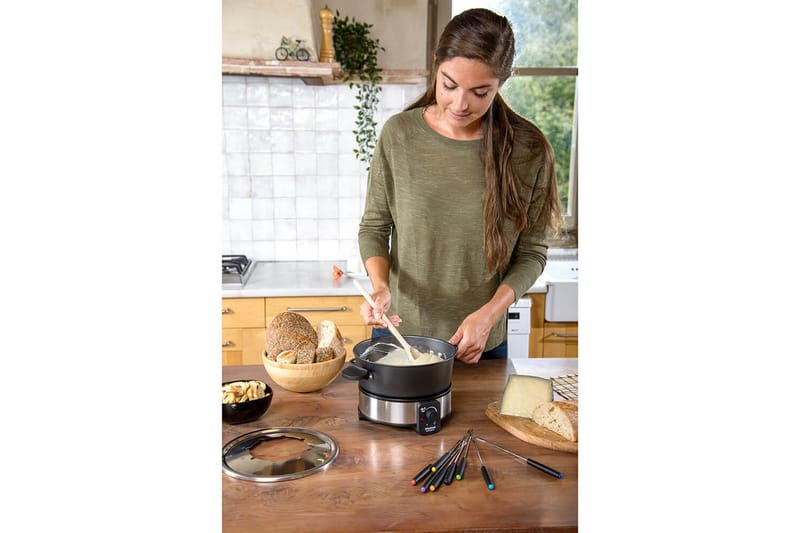 Fonduegryde Taurus 1000W - Sort||Sølv - Husholdning - Madlavning & Bagning - Gryder og kasseroller - Fonduegryder