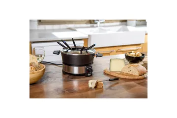 Fonduegryde Taurus 1000W - Sort||Sølv - Husholdning - Madlavning & Bagning - Gryder og kasseroller