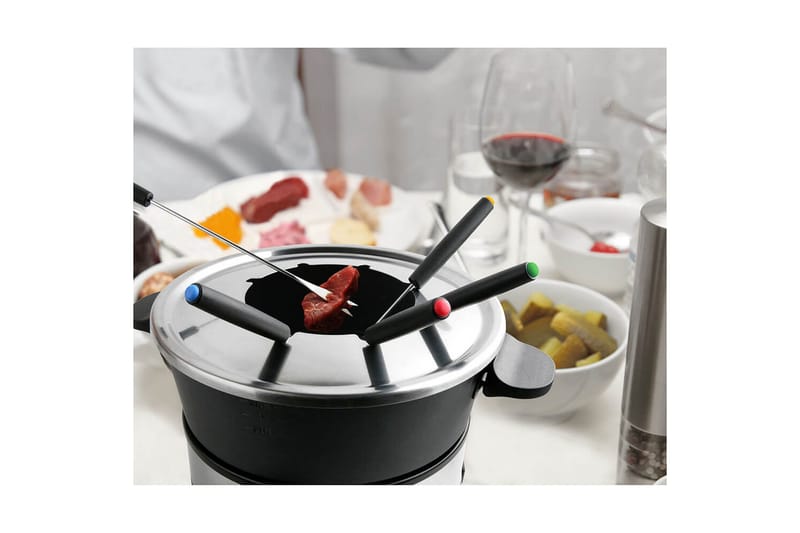 Fonduegryde Taurus 1000W - Sort||Sølv - Husholdning - Madlavning & Bagning - Gryder og kasseroller - Fonduegryder
