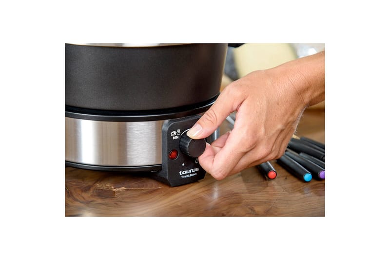 Fonduegryde Taurus 1000W - Sort||Sølv - Husholdning - Madlavning & Bagning - Gryder og kasseroller - Fonduegryder