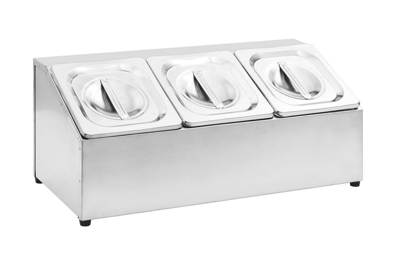 Gastronorm Beholder Med 3 Gn 1/6-Beholdere Rustfrit Stål - Husholdning - Madlavning & Bagning - Gryder og kasseroller
