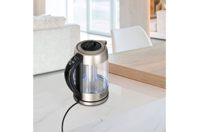 Kedel Black+Decker i Glas med Te-filter 1,7L - Husholdning - Madlavning & Bagning - Køkkenudstyr