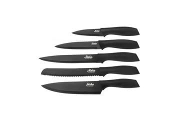 Knivsæt Maku 5 Styk Sort - Sort - Husholdning - Madlavning & Bagning - Køkkenknive - Knivsæt