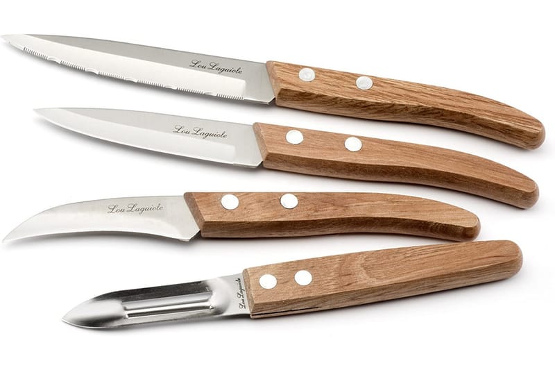 Wood Coversæt 4-p - Lou Laguiole - Urteknive - Køkkenknive