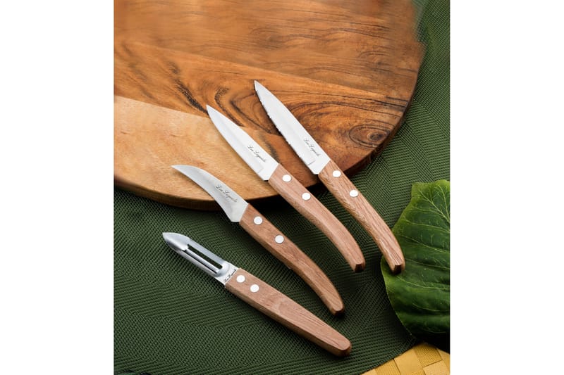 Wood Coversæt 4-p - Lou Laguiole - Urteknive - Køkkenknive