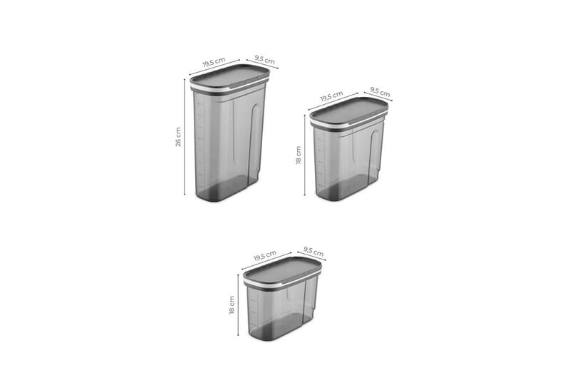 Kazuyasu Opbevaringskrukke - Antracit - Husholdning - Madlavning & Bagning - Køkkenudstyr - Dåser & syltetøjsglas