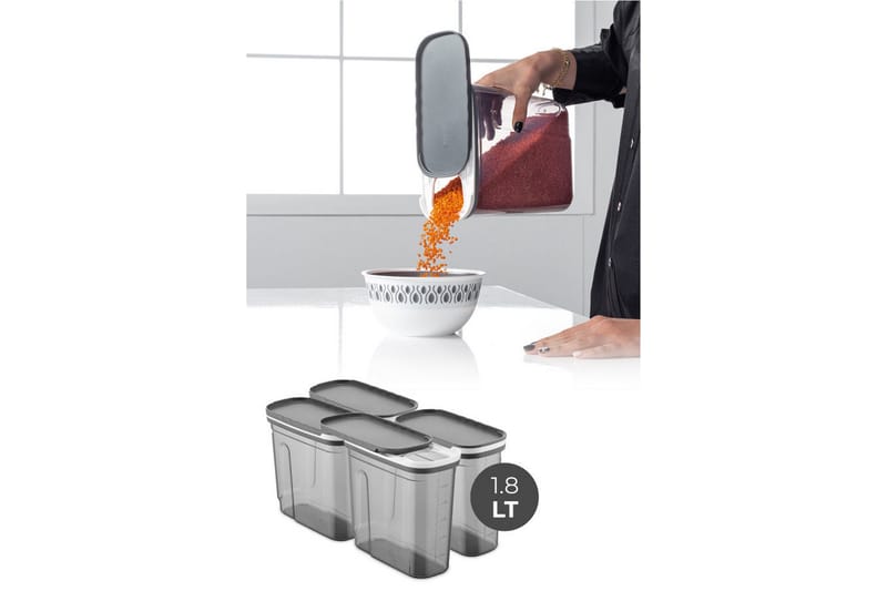 Kiyoaki Opbevaringskrukke - Antracit - Husholdning - Madlavning & Bagning - Køkkenudstyr - Dåser & syltetøjsglas