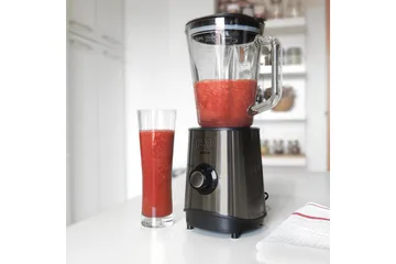 Blender Black+Decker 800W 1,5L Børstet Stål - Grå - Husholdning - Madlavning & Bagning - Køkkenudstyr