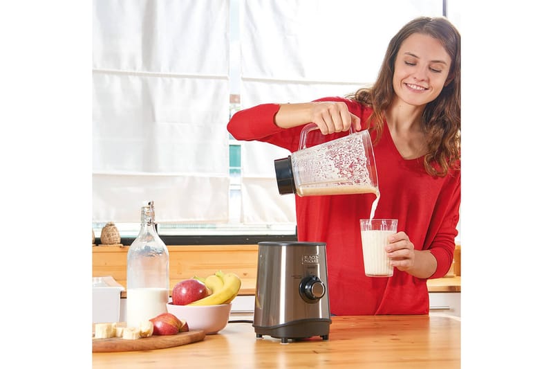 Blender Black+Decker 800W 1,5L Børstet Stål - Grå - Husholdning - Madlavning & Bagning - Køkkenudstyr