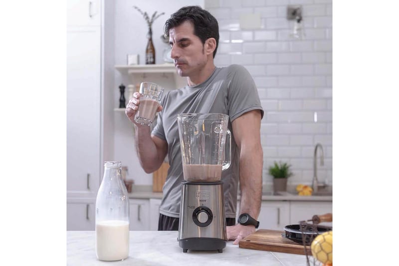 Blender Black+Decker 800W 1,5L Børstet Stål - Grå - Husholdning - Madlavning & Bagning - Køkkenudstyr