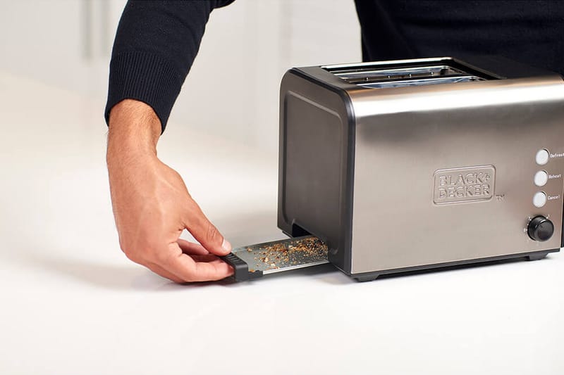 Brødrister Black+Decker 2 Slots Børstet Stål - Grå - Husholdning - Madlavning & Bagning - Køkkenudstyr