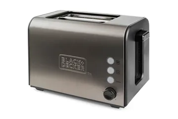 Brødrister Black+Decker 2 Slots Børstet Stål - Grå - Husholdning - Madlavning & Bagning - Køkkenudstyr