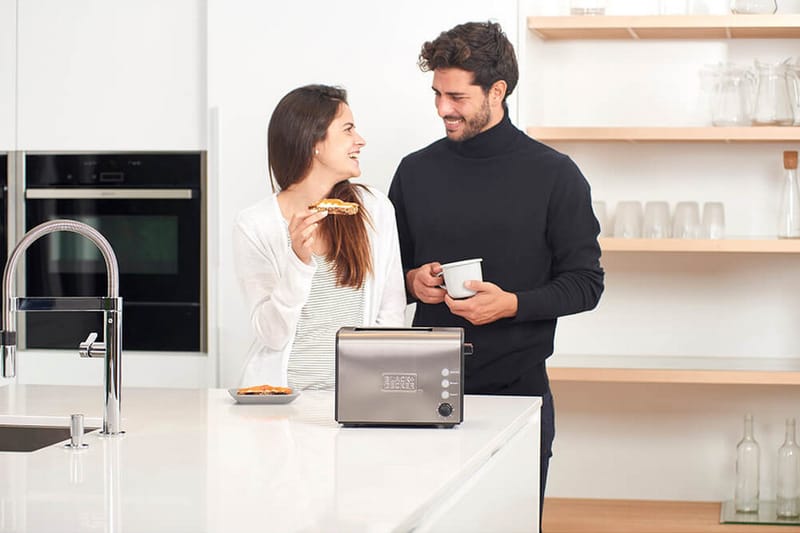 Brødrister Black+Decker 2 Slots Børstet Stål - Grå - Husholdning - Madlavning & Bagning - Køkkenudstyr