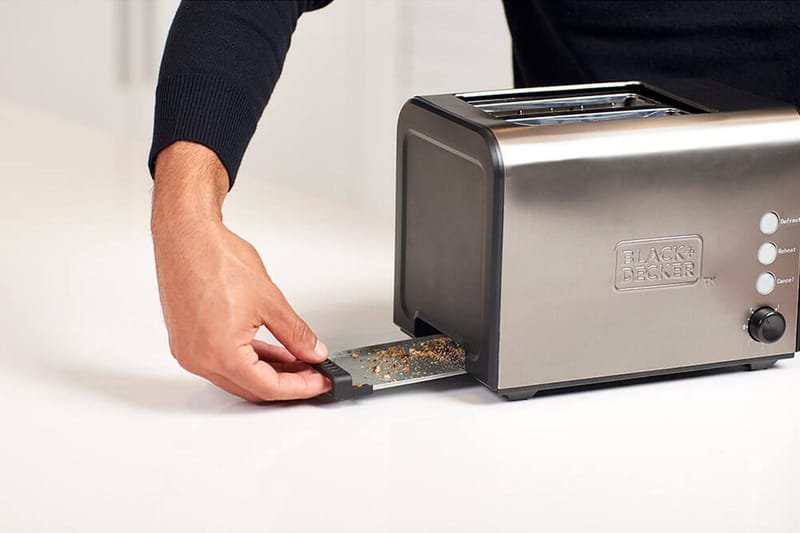 Brødrister Black+Decker 2 Slots Børstet Stål - Grå - Husholdning - Madlavning & Bagning - Køkkenudstyr