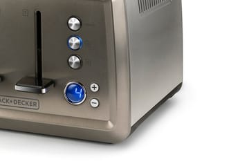 Brødrister Black+Decker 4 rum 1960W børstet stål - Grå - Husholdning - Madlavning & Bagning - Køkkenudstyr
