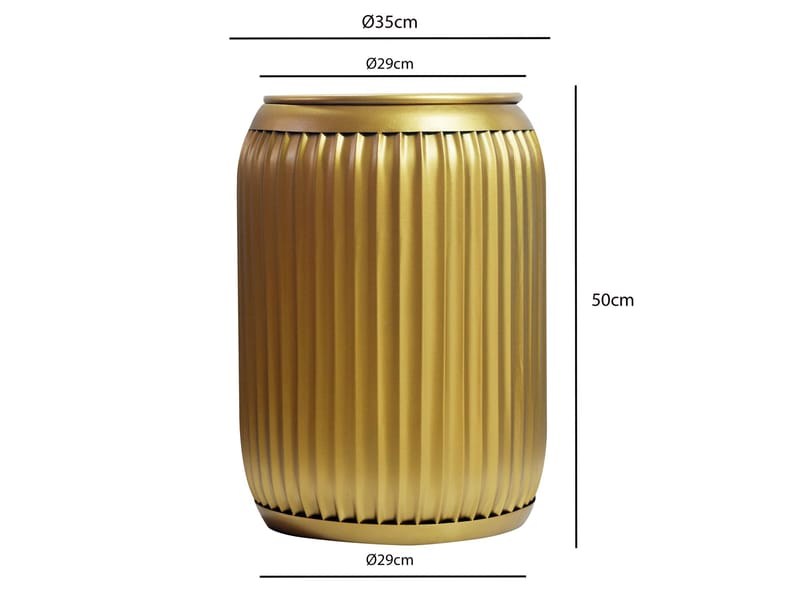 Carvik rundt sidebord i metal med aftagelig bordplade - guld - Husholdning - Madlavning & Bagning - Køkkenudstyr - Dåser & syltetøjsglas