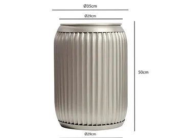 Carvik rundt sidebord i metal med aftagelig bordplade - sølv - Husholdning - Madlavning & Bagning - Køkkenudstyr - Dåser & syltetøjsglas