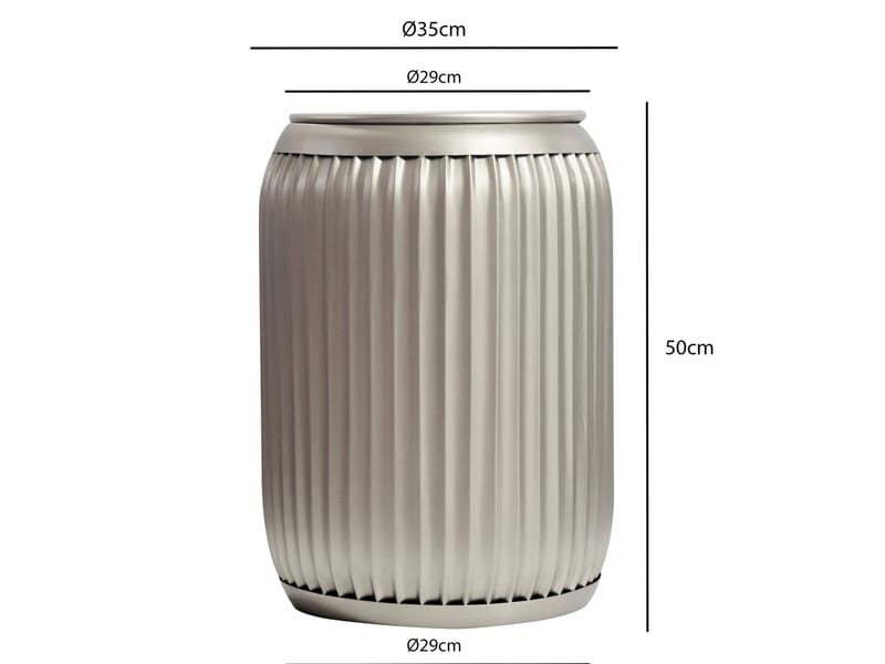 Carvik rundt sidebord i metal med aftagelig bordplade - sølv - Husholdning - Madlavning & Bagning - Køkkenudstyr - Dåser & syltetøjsglas