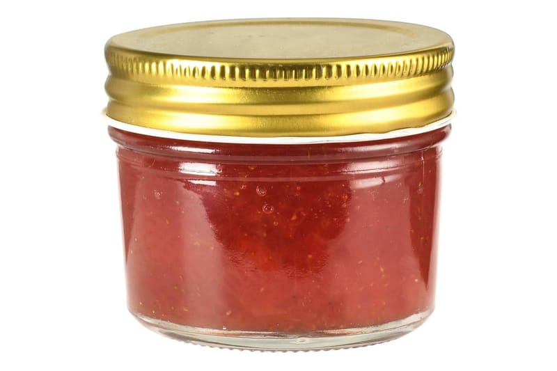Syltetøjsglas 48 Stk. Med Guldfarvet Låg 110 Ml - Guld - Husholdning - Madlavning & Bagning - Køkkenudstyr - Dåser & syltetøjsglas