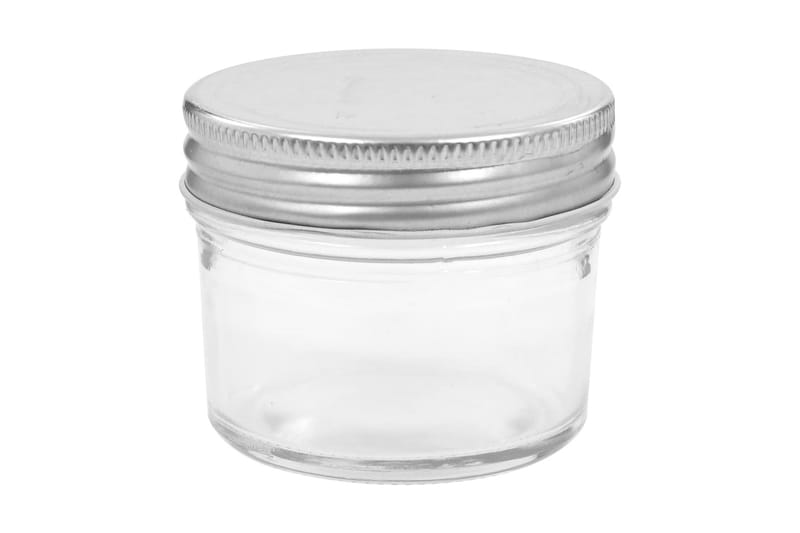 Syltetøjsglas 96 Stk. Med Sølvfarvet Låg 110 Ml - Sølv - Husholdning - Madlavning & Bagning - Køkkenudstyr - Dåser & syltetøjsglas