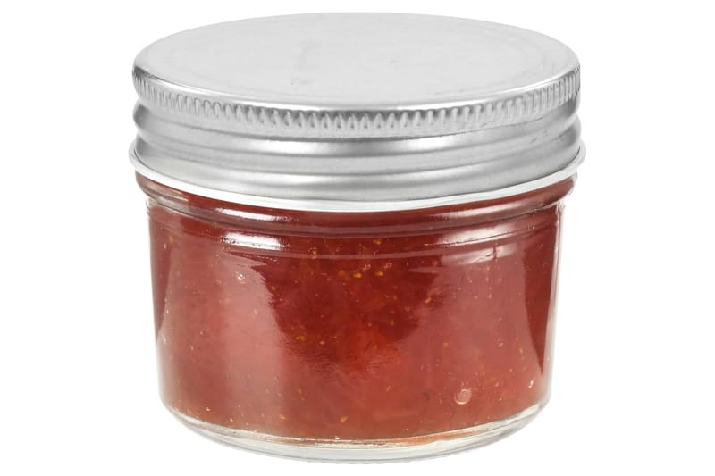 Syltetøjsglas 96 Stk. Med Sølvfarvet Låg 110 Ml - Sølv - Husholdning - Madlavning & Bagning - Køkkenudstyr - Dåser & syltetøjsglas