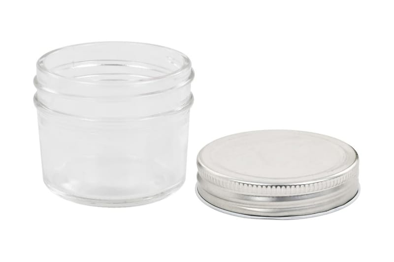 Syltetøjsglas 96 Stk. Med Sølvfarvet Låg 110 Ml - Sølv - Husholdning - Madlavning & Bagning - Køkkenudstyr - Dåser & syltetøjsglas