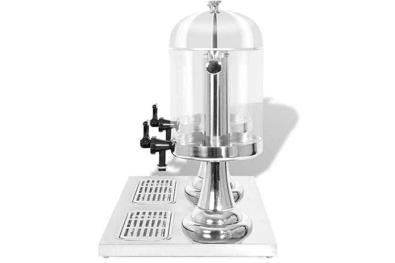 Dobbeltjuicedispenser Rustfrit Stål 2 X 8 L - Sølv - Husholdning - Madlavning & Bagning - Køkkenudstyr - Øvrige køkkenredskaber