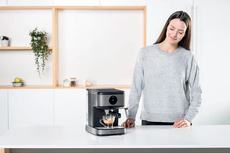 Espressomaskine Black+Decker 20 bar - Grå - Husholdning - Madlavning & Bagning - Køkkenudstyr