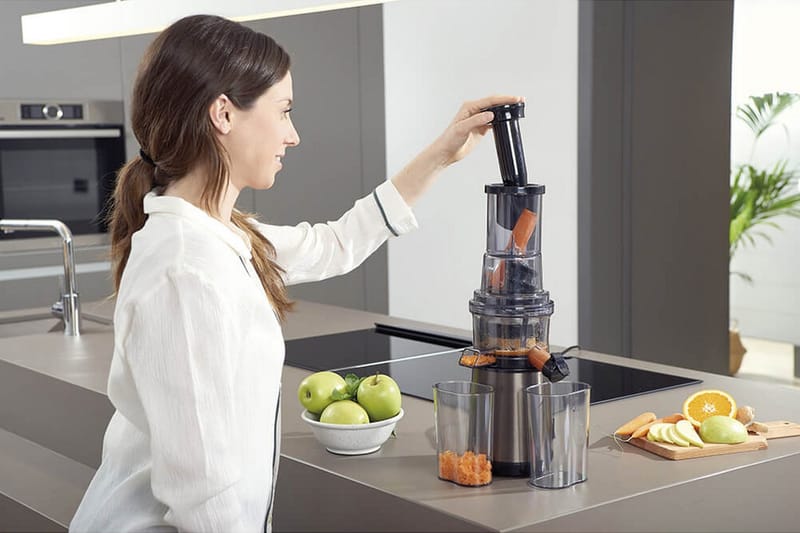 Juicemaskine Black+Decker Slow Juicer BXJE200E Børstet Rustfrit Stål - Grå - Husholdning - Madlavning & Bagning - Køkkenudstyr