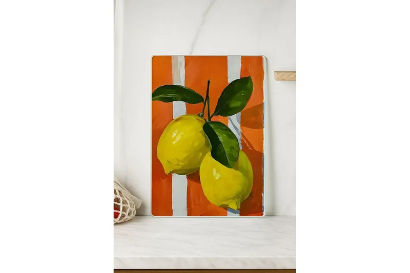 Skærebræt Skive Model 7 - Orange - Husholdning - Madlavning & Bagning - Køkkenudstyr