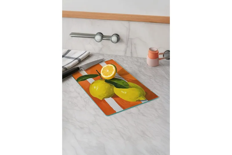 Skærebræt Skive Model 7 - Orange - Husholdning - Madlavning & Bagning - Køkkenudstyr