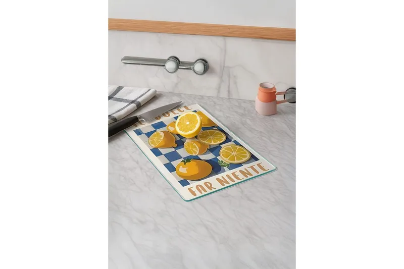 Skærebræt Skive Model 77 - Gul - Husholdning - Madlavning & Bagning - Køkkenudstyr