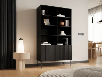 Rynlin Bogreol 101 cm i Træ - Sort - Opbevaring - Hylder & Reoler - Bogreol