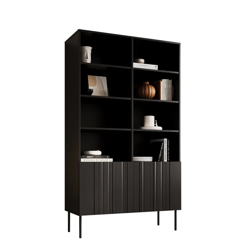 Rynlin Bogreol 101 cm i Træ, Sort