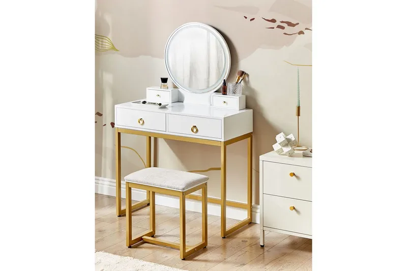 Sminkebord Auxon - Møbler - Borde - Sminkebord & konsolbord - Makeup bord med spejl