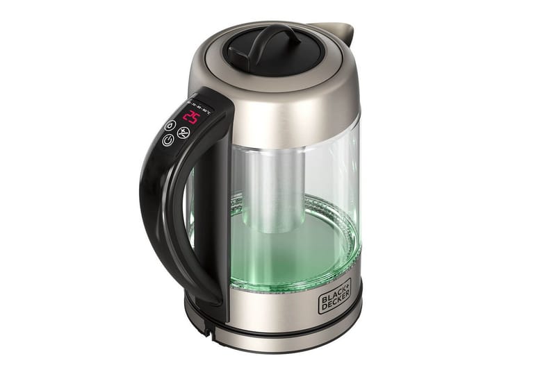 Vandkoger Black+Decker i Glas med Te-filter 1.7L - Sølv - Husholdning - Madlavning & Bagning - Køkkenudstyr