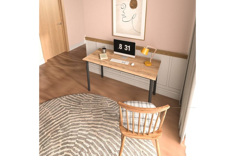 Viva Skrivebord 140 cm - Eg/Sort - Møbler - Borde - Kontorbord - Skrivebord