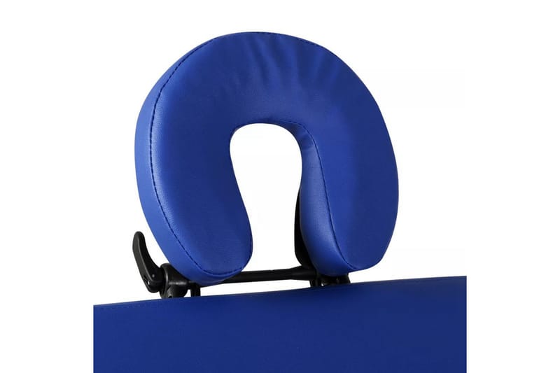 Blå sammefoldeligt massagebord, 3 zoner med træramme - Blå - Massagebord