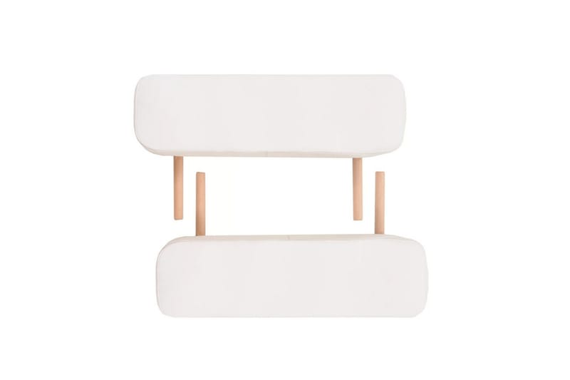 foldbart 3-zoners massagebord 10 cm tykt hvid - Hvid - Massagebord