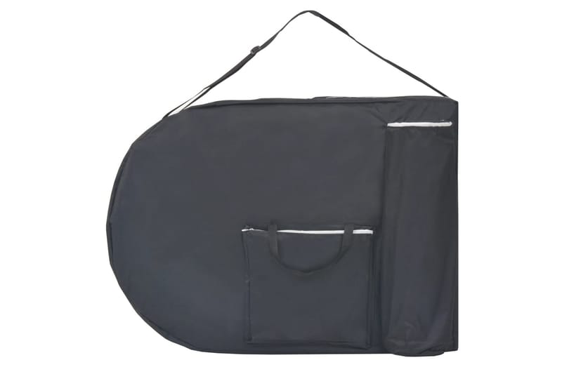 foldbart massagebord 10 cm tykt med 2 puder oval sort - Sort - Massagebord
