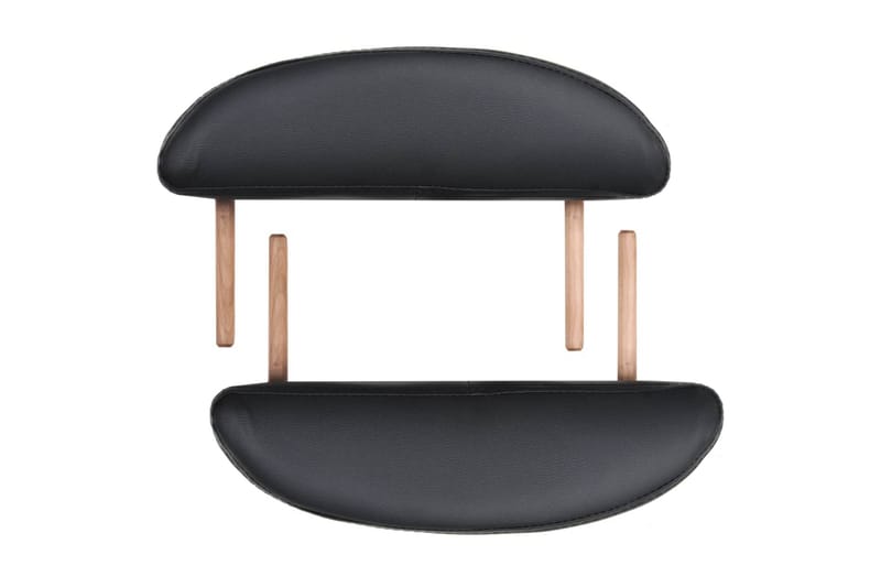 foldbart massagebord 10 cm tykt med 2 puder oval sort - Sort - Massagebord