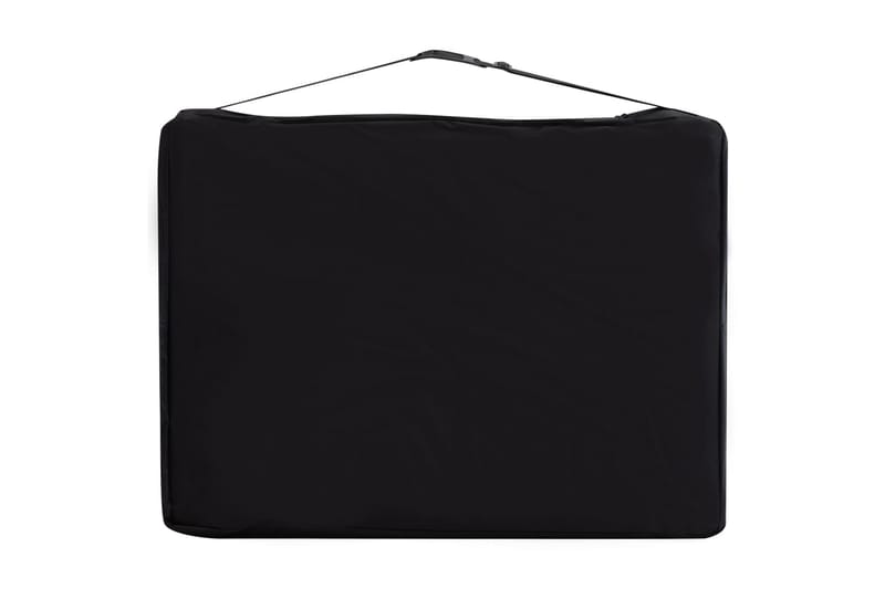 foldbart massagebord 2 zoner aluminium sort og pink - Sort - Massagebord